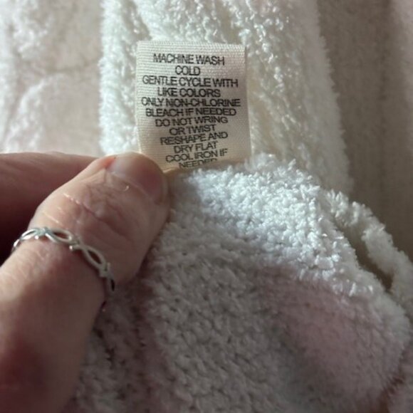 Moon & Madison M White Long Sleeve Cowl Cable Knit Crop Classic Cozy Chic Rib - Picture 9 of 9